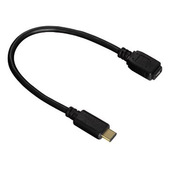 Hama Cavo USB Type C M/Micro USB F, 2.0, 0,15 metri,connettori dorati, nero
