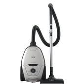 AEG Aspirapolvere con sacco, VX82-1-2MG, Silenzioso 57 dB, 3,5L Capacità sacco, Potente 600 W, Aspirapolvere con traino, Sacchetto per la polvere, Nero e Grigio