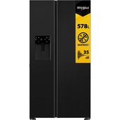 Whirlpool WHG2 6574W XK5E Frigorifero Side by Side a libera installazione, Dual no frost, Classe D, Inox, 35 dbA