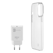 Cellularline STARTER KIT - iPhone 13 Pro Kit di accessori per la ricarica e la protezione di iPhone