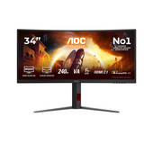 AOC G4 CU34G4Z Monitor PC 86,4 cm (34") 3440 x 1440 Pixel Wide Quad HD LED Nero, Rosso