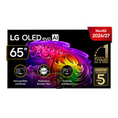 LG OLED evo AI 65'' Serie G6 OLED65G64LW, 4K, Hyper Radiant Color, Staffa a filo muro inclusa, G-Sync, SMART TV 2026
