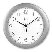Hama Teneriffa Orologio analogico Rotondo Argento, Bianco