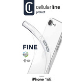 Cellularline Fine - iPhone 16e Cover in gomma morbida ultra sottile e trasparente
