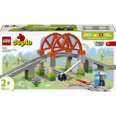 LEGO DUPLO 10426 Pack di Espansione Ponte e Binari Ferroviari, Giochi per Bambini e Bambine 2+, Elementi per Treno Giocattolo
