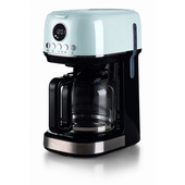 Ariete 1396 Macchina da caffè con filtro Moderna, Caffè americano, Capacità fino a 15 tazze, Base riscaldante, Display LCD, Filtri estraibili e lavabili, Bianco