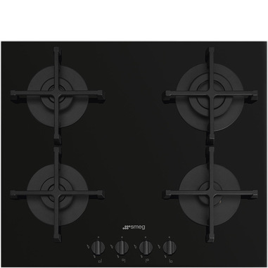 Smeg Universal PV264B piano cottura Nero Da incasso 60 cm Gas 4 Fornello(i)