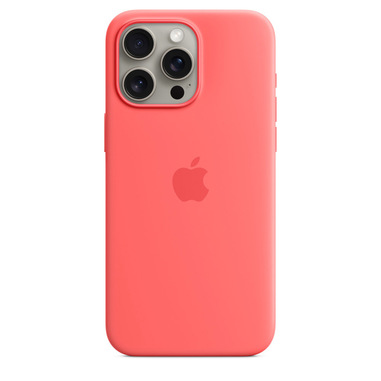 Apple Custodia MagSafe in silicone per iPhone 15 Pro Max - Guava