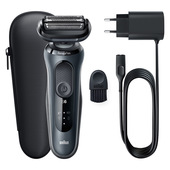 Braun Series 6 61-N1000s Rasoio Nero, Grigio