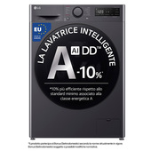 LG F4R5011TSMB Lavatrice 11kg AI DD, Classe A-10%, 1400 giri, TurboWash, Vapore