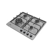 Electroline GHEM60F43 piano cottura Acciaio inox Da incasso 60 cm Gas 4 Fornello(i)