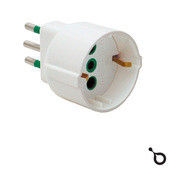 IOPLEE 87120-4077A adattatore per presa di corrente Tipo L (IT) Tipo L (IT) + Tipo F Bianco