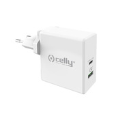 Celly TCUSBC30WWH Caricabatterie per dispositivi mobili Universale Bianco AC Ricarica rapida Interno