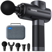 Renpho Active+ R-C003, Pistola Massaggiante Sportiva a Percussione, 5 Testine Intercambiabili, 5 Velocità e Design Antiscivolo