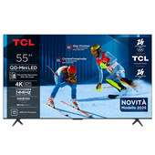 TCL C6K Serie Smart TV QD-MiniLED 4K 55" 55C6K, 144Hz, audio Onkyo 2.1, Dolby Vision IQ & Atmos, Google TV