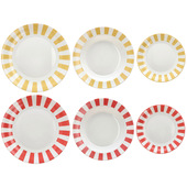 AD Trend 117851 servizio da tavola 18 pz Vetro Colori assortiti