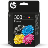 HP Confezione da 2 Cartucce di Inchiostro Nero/Tricromia Originali 308