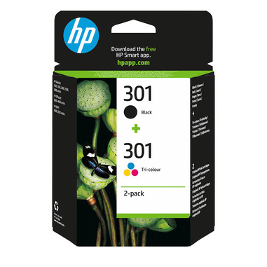 HP Confezione da 2 cartucce originali di inchiostro nero/tricromia 301