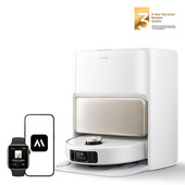 MOVA Tech Mova V50 Ultra Complete VIU, Robot Aspirapolvere Lavapavimenti Intelligente con Navigazione FlexiRise™, Potenza di Aspirazione 24.000Pa, Mocio Termico DuoSolution™, Asciugatura Automatica e Sistema Anti-Groviglio, Bianco