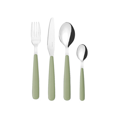Fratelli Guzzini 127500176 set di posate 24 pz Verde, Grigio