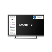 SABA SA24S89VDA SMART TV 24" HD READY, Sistema operativo VIDAA, Triplo tuner DVBT2/C/S2 HEVC MAIN10, Certificato TivuSAT, Piedistallo centrale, Dolby Audio