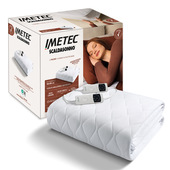 Imetec Scaldasonno Maxi Adapto Plus, Matrimoniale 195x165 cm, Coprimaterasso riscaldato, Tessuto Anallergico trapuntato, Caldo Subito, Tecnologia Brevettata Adapto Plus, Sistema Sicurezza ElectroBlock, Bassi consumi, 6 Temperature, Autospegnimento 1, 3, 9 ore