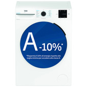 Beko b300 BMWUR8147EC: Lavatrice 8kg, classe A-10%, 1400giri, linea estetica NX, motore inverter, Display Touch, colore Bianco, oblò Nero, tecnologia EnergySpinTM, funzione a vapore