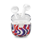 Music Sound Drip Auricolari Bluetooth a capsula con custodia trasparente e fantasie originali