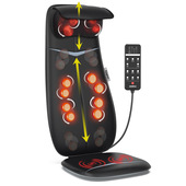 Renpho Sedile Massaggiante Shiatsu per Schiena e Collo, Altezza Regolabile, con Funzione Calore e Vibrazione