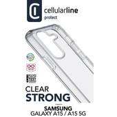 Cellularline Clear Strong - Galaxy A15 5G Custodia rigida con bordi in gomma