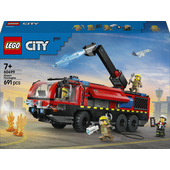 LEGO City 60499 Autopompa dell’Aeroporto, Camion Giocattolo Pompieri con 4 Minifigure, Idea Regalo di Compleanno Bambini 7+