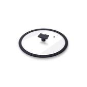 Moneta 0004124524 coperchio per pentola Rotondo Nero, Trasparente