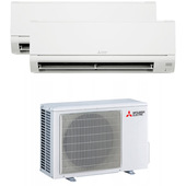 Mitsubishi Electric Dualsplit 1200+12000BTu DW