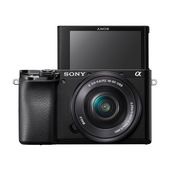 Sony α Alpha 6100 Fotocamera Digitale Mirrorless con Obiettivo Intercambiabile SELP 16-50mm, Sensore APS-C, Real Time Eye AF e Real Time Tracking e Autofocus, Nero