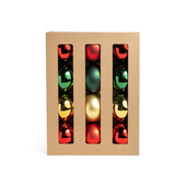 Mercury 78134 decorazione natalizia Ornamento per palline di Natale Plastica Colori assortiti 12 pz