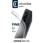 Cellularline Fine - Honor 200 Lite Cover in gomma morbida ultra sottile e trasparente