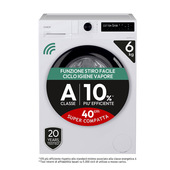 Candy ProWash 500, Lavatrice Compatta 6 KG, 10% più efficente della classe A, 1200 giri, Bianco, Inverter, Vapore, Wi-Fi, Smart Wash, BR 26SCB6-S