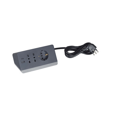 bticino S3711GBU prolunghe e multiple 2 m 3 presa(e) AC Interno Grigio