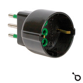 IOPLEE 87131-4077A adattatore per presa di corrente Tipo L (IT) Tipo L (IT) + Tipo F Nero