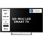 SABA SA55M91GTV Mini LED TV 139,7 cm (55") 4K Ultra HD Smart TV Wi-Fi Grigio 350 cd/m²