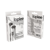 IOPLEE Auricolare In-ear a filo con connettore USB-C - Nero