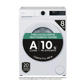 Candy GD 48S6-S lavatrice Slim Caricamento frontale 8 kg 1351 Giri/min Bianco