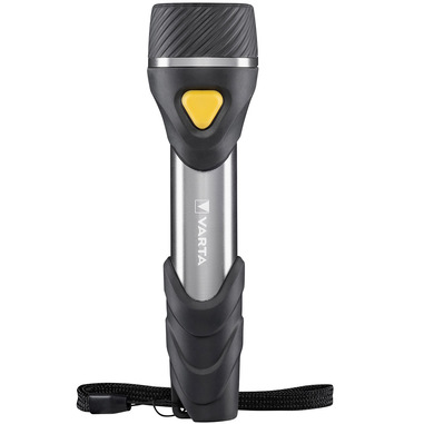 Varta Day Light Multi LED F20 LED Flashlight (incl. 2x Longlife Power AA e cordino, a prova d'urto) argento/nero per la casa, per tutti i giorni, per le interruzioni di corrente