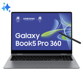 Samsung Galaxy Book Galaxy Book5 Pro 360 Intel Core Ultra 7 256V Computer portatile 40,6 cm (16") Touch screen WQXGA+ 16 GB LPDDR5x-SDRAM 512 GB SSD Wi-Fi 7 (802.11be) Windows 11 Home Grigio