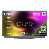Haier TV OLED 65" H65C95EUX, 4K UHD, Google TV, Dolby Vision IQ, Gaming fino 144Hz, Dolby Atmos, Soundbar Harman Kardon
