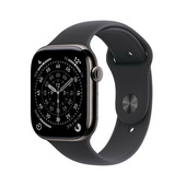 Apple Watch Series 11 GPS + Cellular 46mm Cassa Titanio Ardesia con Sport Band Nero - S/M