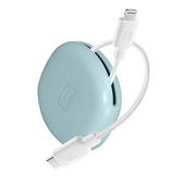 Cellularline Bag Cable Cavo da USB-C a Lightning con portacavo