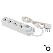 IOPLEE 47420-4077B prolunghe e multiple 1,5 m 4 presa(e) AC Interno Bianco