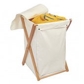 Foppapedretti Angel porta biancheria Rettangolare Faggio, Cotone, Plastica, Legno compensato Beige, Nero