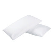 Joia Home Set 2 cuscini da letto rettangolari 45 x 75 cm Fibra poliestere Bianco
